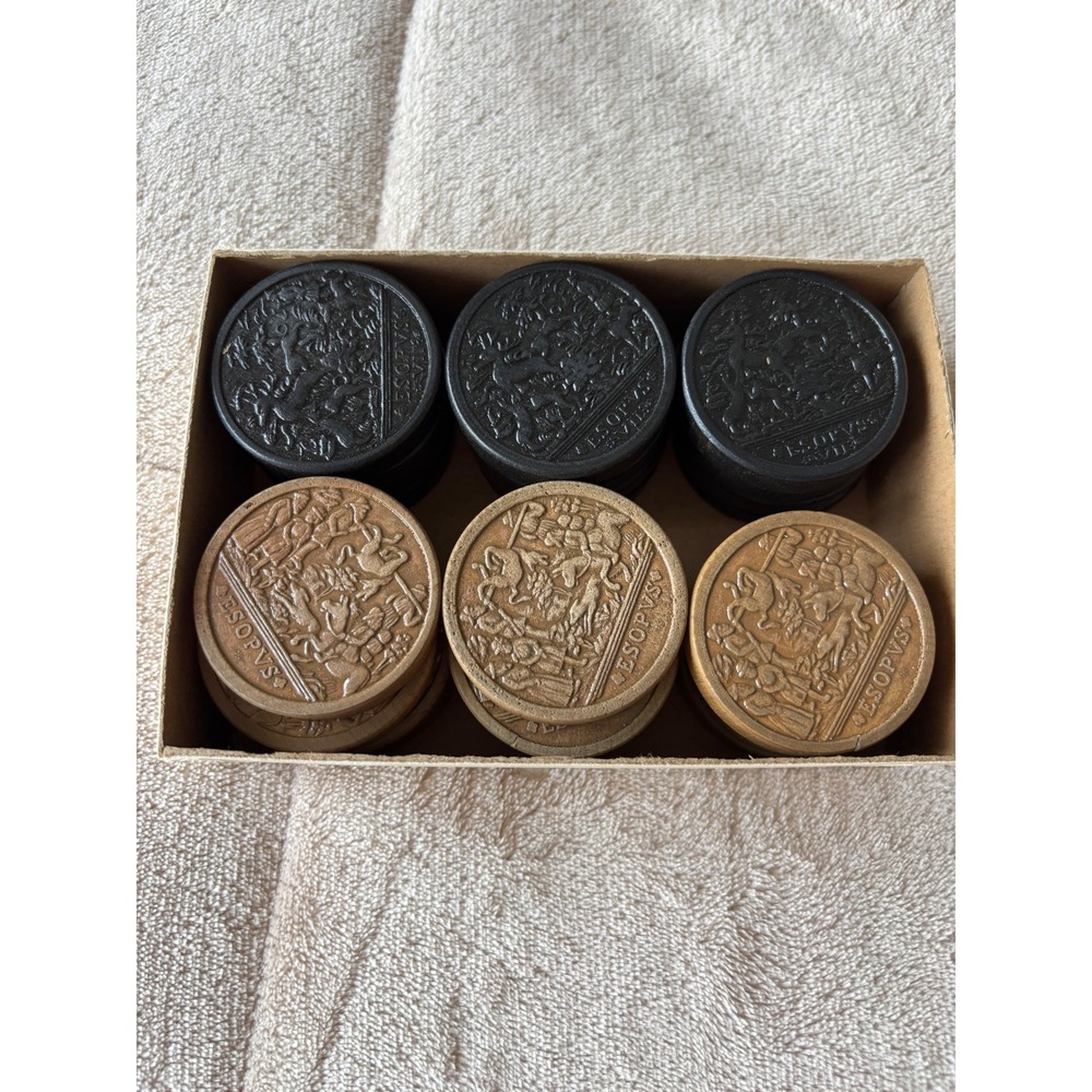 Colonial Williamsburg Wooden Checkers Aesop Fables Draughts Charles Overly Set